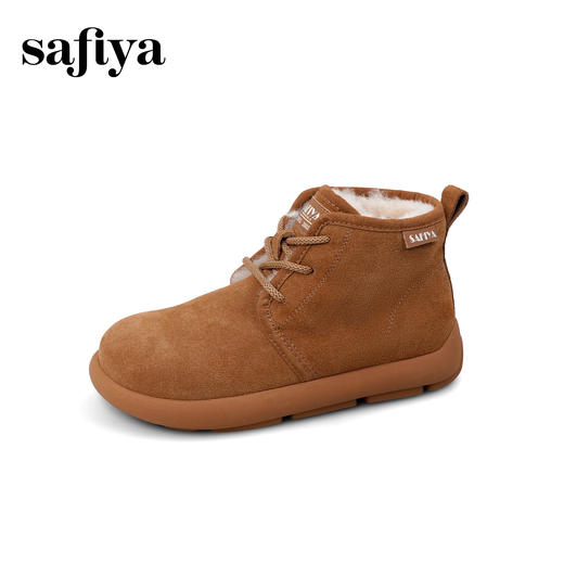 预售|Safiya/索菲娅2025冬季加绒软底外穿百搭复古丑萌保暖马丁雪地靴SFD411A174 商品图9