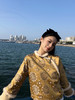 盛唐婧 | 新中式宋锦宝相花拼水貂斜襟小棉服 商品缩略图2