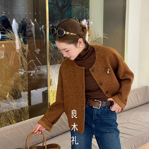 【预售7天】良木礼羊毛短款外套（D102814） 商品图3