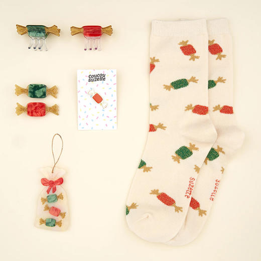 北京仓｜Coucou Suzette-CHRISTMAS CANDY-蝴蝶结 圣诞糖果袋 圣诞树装饰［法国设计师］ 商品图3