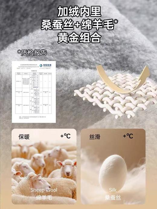  🔥🔥  加绒【五只白鹅】蓝色妖姬羊毛蚕丝加绒窄版直筒高腰显瘦牛仔裤2581 商品图2