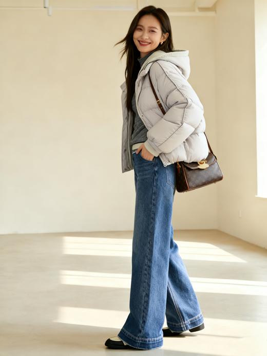 M1臣禾	【可脱卸帽羽绒服】插肩袖连帽小个子短款羽绒服	JZ254070180 商品图8