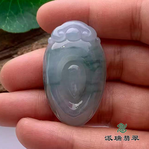 派瑞翡翠 翡翠挂件 糯冰 浅绿 商品图2