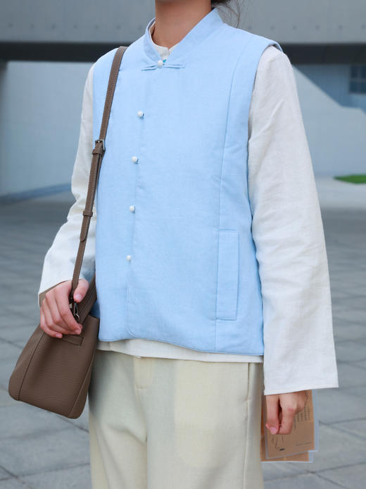 【抖音专属】新中式棉马甲（25802198井天/晴天） 商品图4