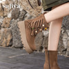 预售|Safiya/索菲娅流苏民族风坡跟厚底侧拉链百搭复古西部短靴2025SFD4116408 商品缩略图9