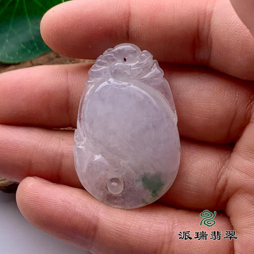 派瑞翡翠 翡翠挂件 糯冰 浅绿 商品图1