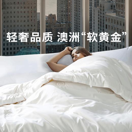 【澳洲美利奴羊毛被】亲肤触感，恒温锁热，贴身御寒，享受五星云端睡眠体验。（1月1-4日停发，5日陆续发货）（2.10-2.25停发） 商品图0