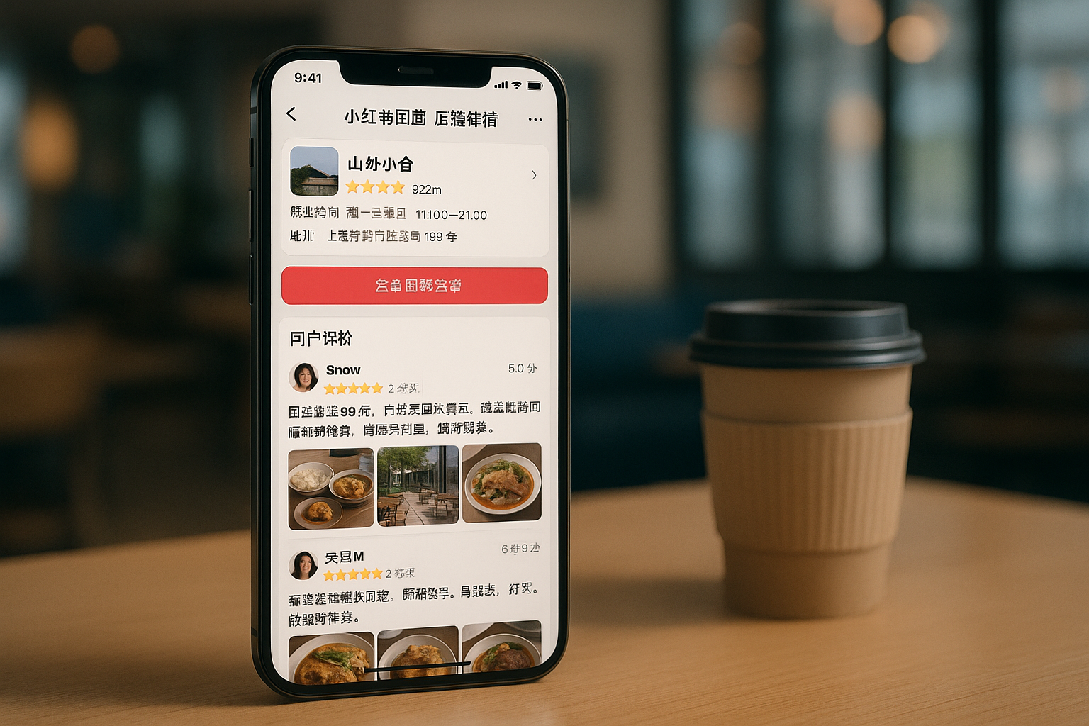 如何通过团购页面查找店铺详情？