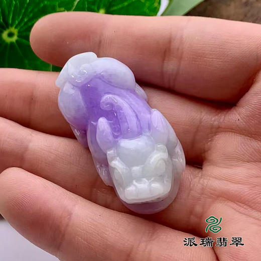 派瑞翡翠 翡翠挂件 糯种 浅紫 商品图3