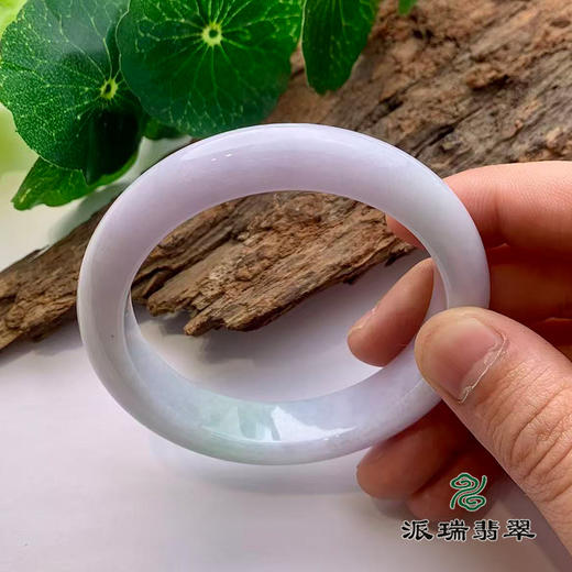 派瑞翡翠 翡翠手镯 糯种 浅紫 商品图3