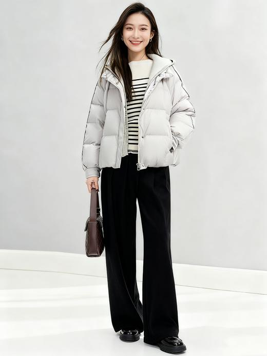 M1臣禾	【可脱卸帽羽绒服】插肩袖连帽小个子短款羽绒服	JZ254070180 商品图2