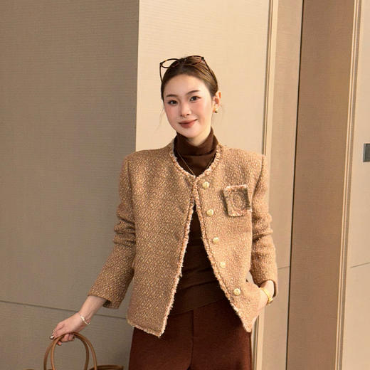 【特价不退换】【预售7天】良木礼羊毛小香外套（D25102283） 商品图0