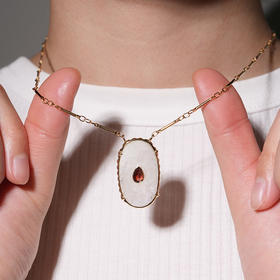 北京仓｜ROOM SERVICE-CHEEMA-月光石 吊坠 项链［法国设计师］