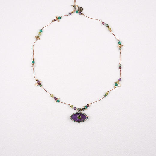 北京仓｜ROOM SERVICE-IRIS-紫水晶 眼睛形 吊坠 项链［法国设计师］ 商品图4