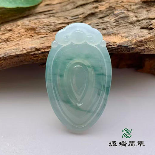 派瑞翡翠 翡翠挂件 糯冰 浅绿 商品图1