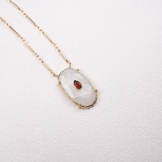 北京仓｜ROOM SERVICE-CHEEMA-月光石 吊坠 项链［法国设计师］ 商品图1