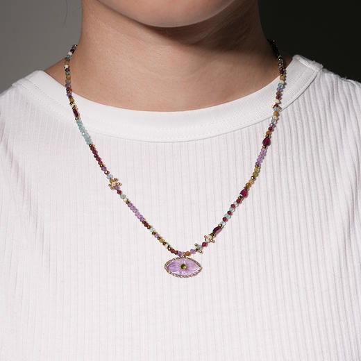 北京仓｜ROOM SERVICE-IRIS PERLE-紫水晶 护身符 吊坠 项链［法国设计师］ 商品图0