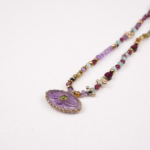 北京仓｜ROOM SERVICE-IRIS PERLE-紫水晶 护身符 吊坠 项链［法国设计师］ 商品图4