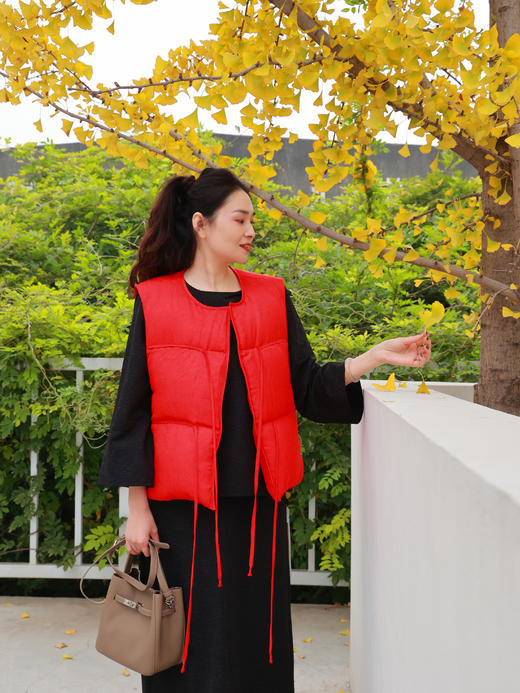 【抖音专属】新中式马甲（23804756-赤） 商品图3