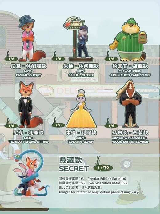 TOPTOY 疯狂动物城2 新旅程系列手办 全7种 6只/盒 盲盒 商品图0