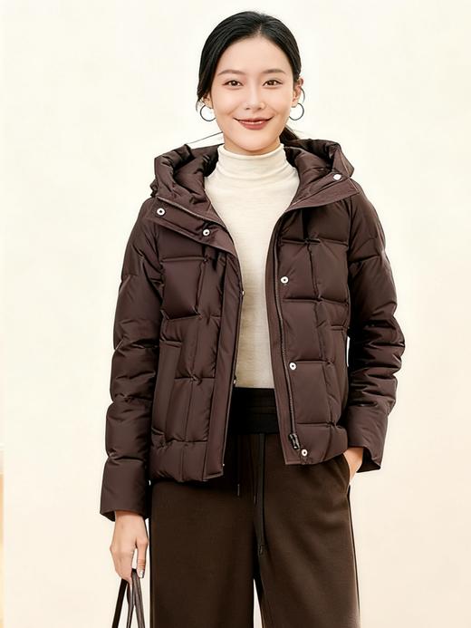 臣禾	【暖心鹅绒服-短款】连帽羽绒服 90白鹅绒	JZ254070215 商品图3