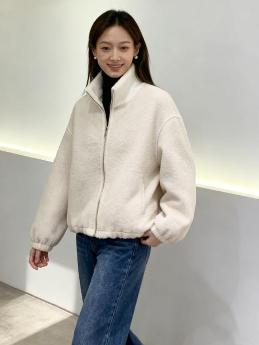 臣禾	【大翻领呢大衣】落肩拼接立翻领羊毛呢外套	JZ254080215 商品图0