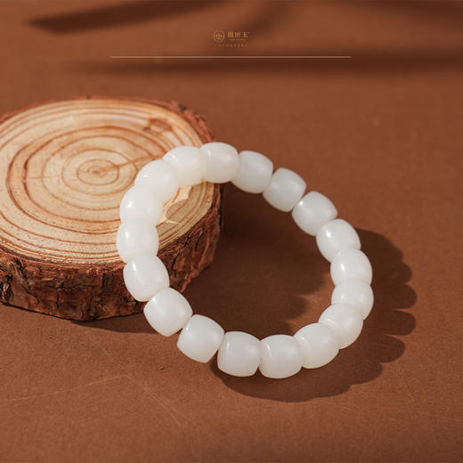「年礼优选」【鲸禧】羊脂白玉手串 商品图2