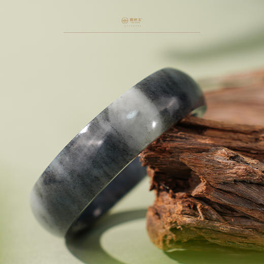 「松风落墨」墨玉青花手镯 商品图1