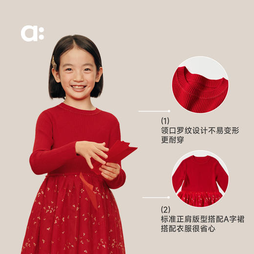 【春Vol.0】allblu幼岚【碎金小马网纱连衣裙】儿童连衣裙A类25冬款女童裙子ZY 商品图4