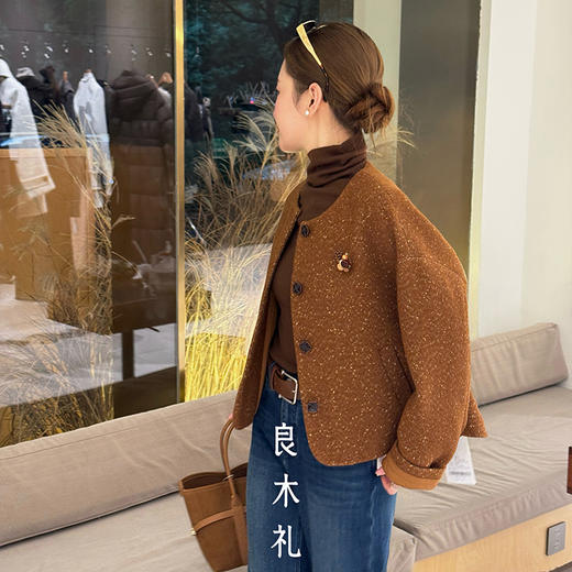 【预售7天】良木礼羊毛短款外套（D102814） 商品图1