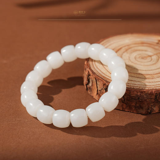 「年礼优选」【鲸禧】羊脂白玉手串 商品图5