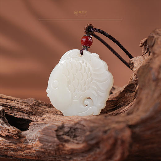 「年礼优选」【鲤跃福来】羊脂白玉吉祥挂 商品图5