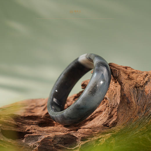 「松风落墨」墨玉青花手镯 商品图2