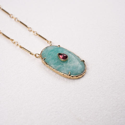 北京仓｜ROOM SERVICE-CHEEMA-亚马逊石 吊坠 项链［法国设计师］ 商品图1