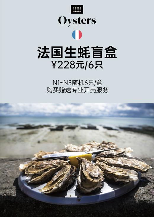 ¥228法国生蚝盲盒（N1~N3随机6只/盒，仅限自提） 商品图0