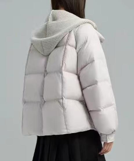 M1臣禾	【可脱卸帽羽绒服】插肩袖连帽小个子短款羽绒服	JZ254070180 商品图3