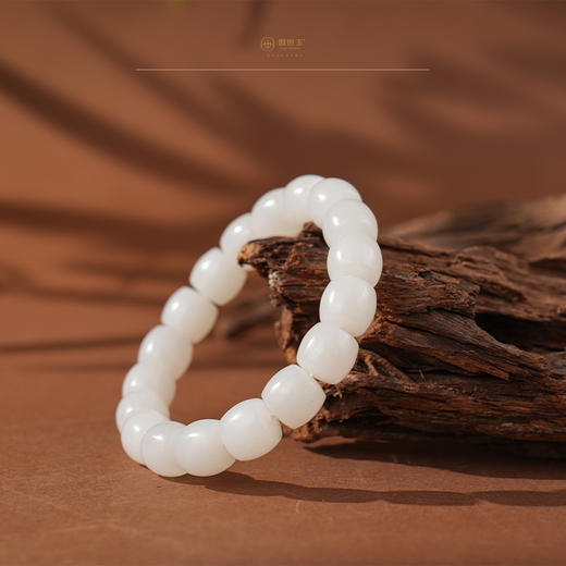 「年礼优选」【鲸禧】羊脂白玉手串 商品图4