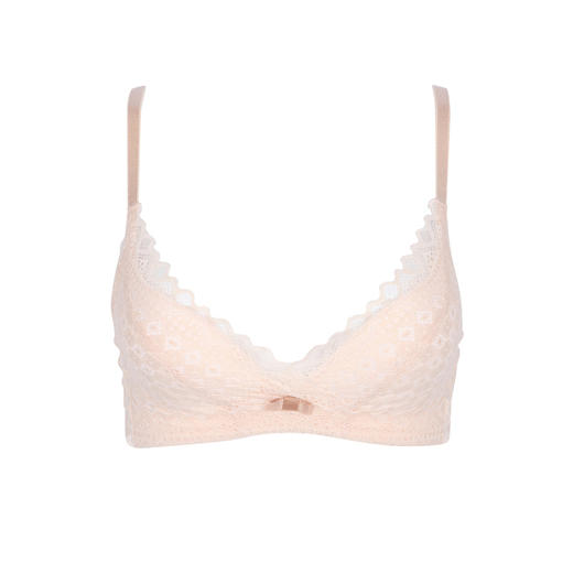 都市丽人内衣中厚蕾丝二排扣无钢圈3/4杯常规文胸LB316A 商品图2