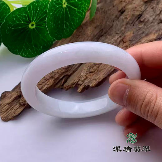 派瑞翡翠 翡翠手镯 糯种 白色 商品图2