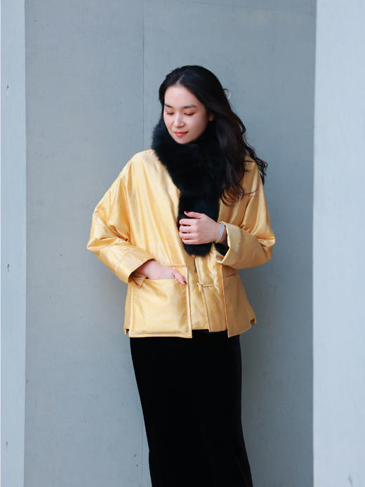 【抖音专属】新中式棉服（25802179金喜-高定款) 商品图2