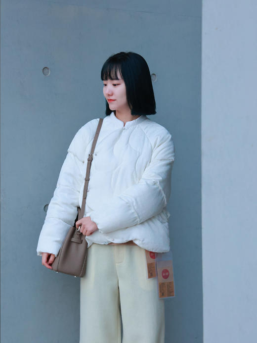 【抖音专属】短款羽绒服（21803044-晨雾） 商品图4