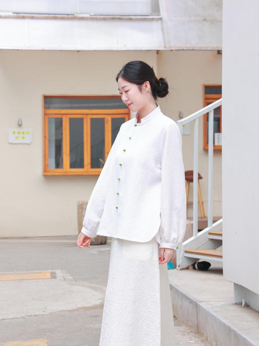 【2026东衣作】新中式衬衣（25810255知白-结缘款） 商品图2