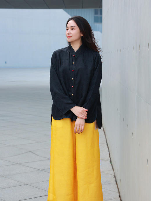 【2026东衣作】新中式衬衣（24810009祥云(黑)-设计师） 商品图2