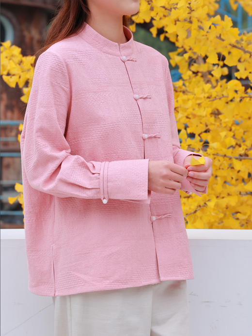 【抖音专属】新中式衬衣（25810269-彤管） 商品图3