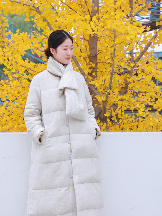 【2026东衣作】新中式长款羽绒服（25803168梵叶-高定款） 商品图6