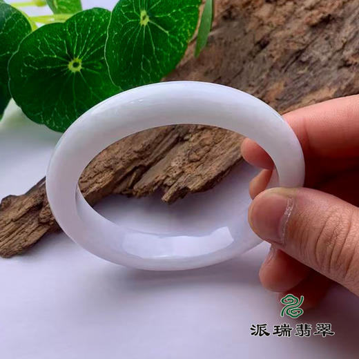 派瑞翡翠 翡翠手镯 糯种 白色 商品图3