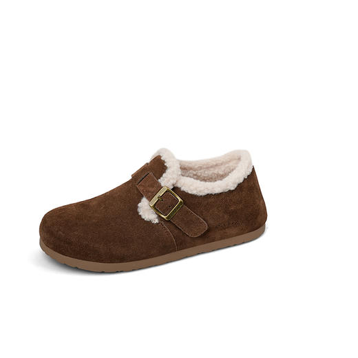 Safiya/索菲娅2025秋冬加绒保暖百搭外穿平底一脚蹬毛毛勃肯鞋SFD4112091 商品图1