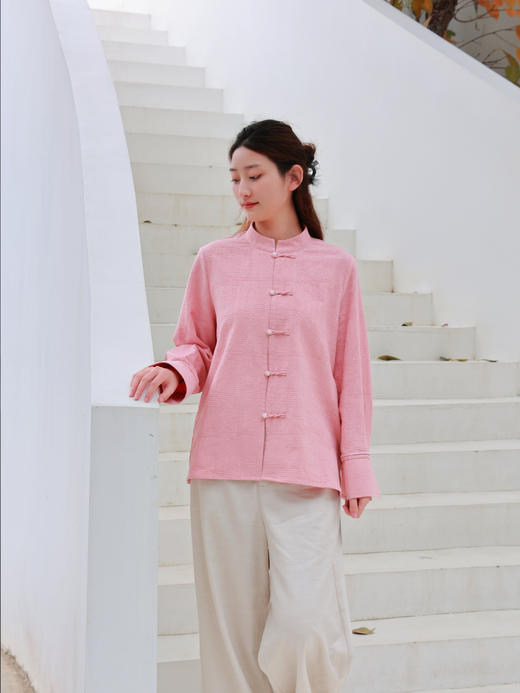 【抖音专属】新中式衬衣（25810269-彤管） 商品图5