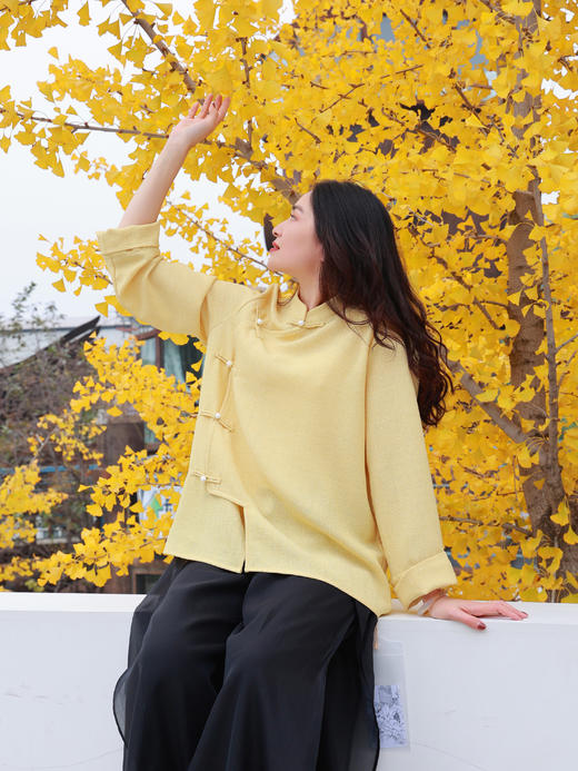 【抖音专属】新中式上衣（25810263-松花） 商品图2