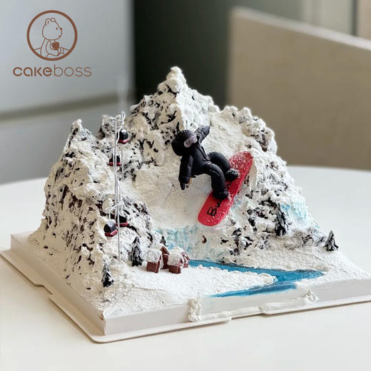 【私人订制】滑雪主题系列水果奶油生日蛋糕 商品图1